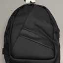 Hoedia Crossbody Sling Bag for Men Women, Shoulder Cross Body Bag EDC Back Pack with Reflective Strip and Multi-pocket (Black)