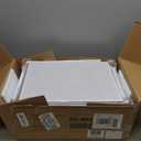 Furnulem White Dresser with 5 Drawers, Vertical Storage Tower Fabric Dresser for Bedroom, Hallway, Entryway, Nursery, Closet Organizer, Nightstand Bedside Table Furniture, Sturdy Steel Frame, Wood Top