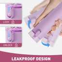 9oz Small Water Bottles with Straw, Mini Water Bottle with One-Hand Open Design, Leak-Proof Locking Lid for Hot&Cold Drinks, Small Travel Water Bottle - 100% Leakproof for School, Travel...(Lilac)