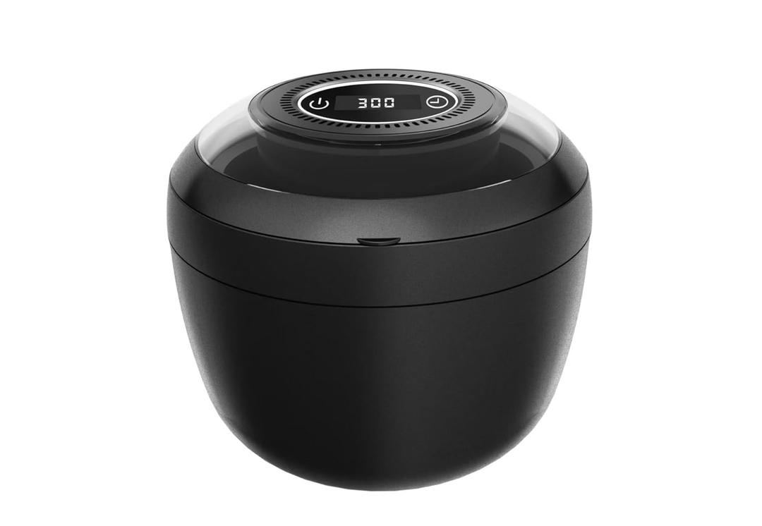 45kHz Ultrasonic Retainer Cleaner Machine, 200ML Denture Cleaner, 4 Modes with Digital Timer Mouth Guard Cleaner, Night Guard Cleaner Dental Cleaning Pod for Aligner, Braces, Jewelry (Black)