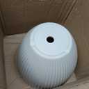 Ceramic Flower Pots, 8 Inch Plant Pot with Saucer, Cream White