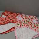 2pcs/Pack Dog Shirts Sleeveless for XL Breed Dog Girl Pink Red Strawberry Cherry Print Puppy Clothes Vest Outfit Light Soft Breathable