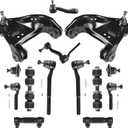 Front Upper Lower Suspension Kit Control Arm Ball Joint Sway Bar Tie Rod Idler Pitman Arm Fit for 1998-2005 CHEVROLET BLAZER 1998-2004 GMC JIMMY 1999-2001 OLDSMOBILE BRAVADA 4WD -14PCS