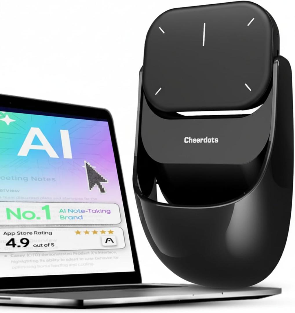 2026 Upgraded AI Voice Smart Mouse - Wireless Speech to Text Mouse with Real-Time Translation, Rechargeable Silent Optical Mouse for Laptop PC, Compatible with Windows & Mac OS (Black)
