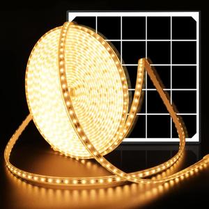 Lightonight Solar LED Strip Lights,32.8FT 6000mAh Large Capacity Solar String Lights for Outside,IP68 Waterproof Solar Rope Light with Remote for House,Garden,Balcony,Pool,Tree Decorations,Warm White