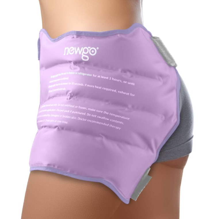 NEWGO Ice Pack for Hip Replacement Surgery, Gel Cold Pack Hip Ice Wrap for Hip Bursitis, Sciatica, Flexor Pain, Inflammation, Swelling - Purple