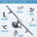 154568002 Dishwasher Lower Spray Arm Assembly with 5304518968 Support & 5304506518 Trap Drain Filter Replacement for Frigidaire Electrolux Kenmore Dishwasher 1545680 5304517203 154568001 154414101