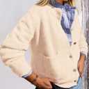 PRETTYGARDEN Women's Knit Cardigan Sweaters Casual Long Sleeve Open Front Button Up Ribbed Fall Spring Sweater Jackets (S)