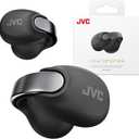 JVC Nearphones Open Ear True Wireless Headphones - Open Ear Earbuds - Bluetooth 5.3-24H Playback - IPX4 Water Resistant - Built-in Mic - Awareness & Comfort - Ear Clip Earbuds - HANP1T (Black)