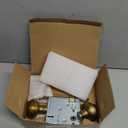 Mortise Lock Set for Interior Door, Vintage Antique Brass Door Knobs with Lock and Skeleton Key, Replacing Old Style Doors