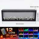 23" Fake Fireplace Lamp, LED Flame Effect Faux Fireplace Ambient Lighting
Color Changing, Remote Control, No Heat, Tabletop Artificial Electric Fireplace for Bedroom and Living Room Decor