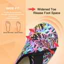 Besroad House Slippers for Women Men Comfy Barefoot Slippers Sock Furry Slip On House Shoes with Soft Rubber Sole for Bedroom Home Travel Yoga (10.5-11 Women/9-9.5 Men, Multi Tiedye)