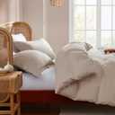 Nestl Linen Duvet Cover Queen Size - Soft Double Brushed Queen Duvet Cover Set, 3 Piece, with Button Closure, 1 Duvet Cover 90x90 inches and 2 Pillow Shams