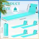 Karenhi 4 Pcs Foldable Poolside Chairs Portable Beach Chair Folding Seat for Edge of Pool Provide Back Support with Carry Bag for Adults Traveling Camping Picnic Lawn, 63 Inch