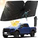 Car Windshield Sun Shade Umbrella, Foldable Windshield Sunshade Front Cover with UV Block, 360Rotation Bendable Front Window Heat Insulation Protection for Auto Windshield Covers - 56.3"x33.9" (XL)