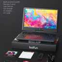 Boifun 15.7" Portable DVD Player with 14.1" Large Screen Support, HDMI Input, 5 Hrs Rechargeable Battery, Sync TV/Projector, USB/SD, Region Free, Dual Speaker, Multiple Disc Formats, Black