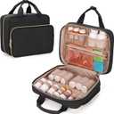 Damero Pill Bottle Organizer, Travel Medicine Bag Organizer, Medicine Organizer and Storage for Pills, Vitamin, Fish Oil, Medical Supplements for Women and Men, Black