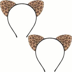 2 Pack Cat Ears Headband, Furry Cat Ear for Halloween Party Cosplay Daily Wear Cats Women Costume Accessory