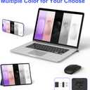 Bluetooth Wireless Mouse for MacBook Air Mac Pro iPad Laptop Computer Pad Optical Rechargeable Slim Silent Dual Mode (2.4G USB-C/USB-A&Bluetooth 5.2/3.0) Mouse Jiggler for Computer Awakening (Black)