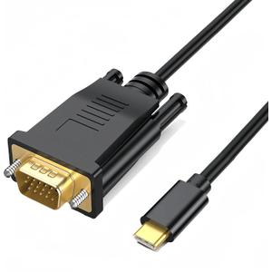 USB C to VGA Cable 3ft, VGA to USB C Cable for Monitor, Compatible with MacBook Pro/Air, iPad Pro, Phone, Laptop, Projector