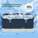 Portable Foldable Bathtub,Soaking Standing Bath Tub for Shower Stall, Easy to Assemble Collapsible Bathtub, Suitable for Travel, Camping and Outdoor Activities (Relax, 45inch)