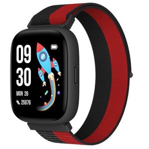 BIGGERFIVE Smart Watch for Kids, 1.8" Fitness Tracker Watch Pedometer, Heart Rate, IP68 Waterproof, Sleep Monitor, Calorie Step Counter, Puzzle Game with/Without APP for Girls Boys Teens 5-16, Nylon