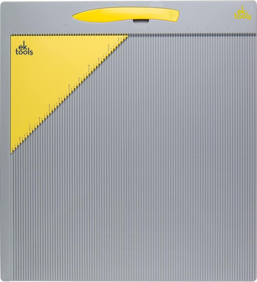 EK Tools, Standard Scoring Board, 13"x14.25", Bone Folder Included, Scoreboard for Paper Crafting, Make Envelopes, Cards, Precision Photos, and More (Multicolor)