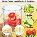 NOVANO Strawberry Slicer with Stainless Blades | Egg & Fruit Slicer Cup for Banana, Cucumber, Mushroom | ABS Detachable Kitchen Gadget - Precision Berry Cutter Tool (Yellow, 1-Pack)