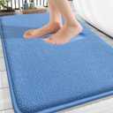 OLANLY Thick Memory Foam Bath Mat Rug 30x20, Extra Soft Absorbent Bathroom Rug, Quick Dry Bath Mat, Non-Slip, Machine Washable Carpet for Floor, Tub and Shower, Home Decor Accessories, Cornflower Blue