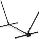 Backyard Expressions Adjustable One Size Fits All Hammock Stand with Wheels