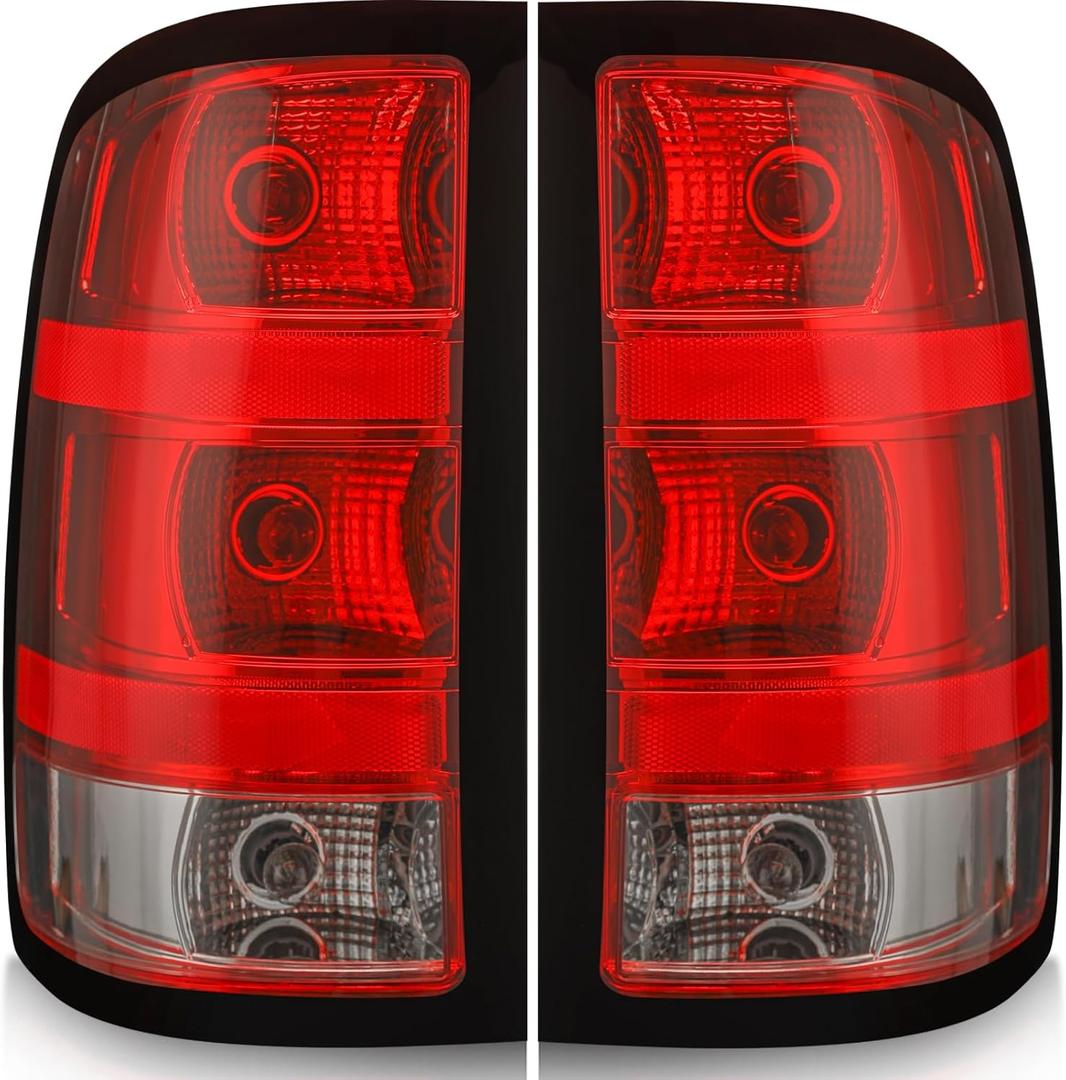 Tail Light Assembly Compatible with 2007-2013 GMC Sierra 1500 2500HD 3500HD Factory Style Pickup Truck Taillight Rear Brake Lamps OE Replacement, Driver Side
