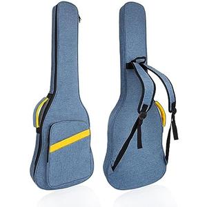 MUZNOTE Electric Guitar Bag, Electric Guitar Case Padded Electric Guitar Gig Bag 0.4 Inch Padding Soft Guitar Case with Neck Strap, Back Hanger Loop, Blue