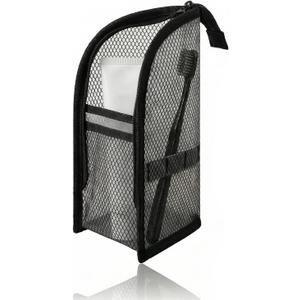 Standing Toiletry Bag, Portable Lightweight Travel Toiletry Bag, Mesh Large Capacity Cosmetic Waterproof Bag,Foldable Clear Hanging Travel Toiletry Bag Cosmetic Organiser Storage(Black)