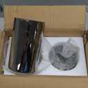 Hammered Smoke Gray Glass Lamp Shade with 1 5/8 Inch Fitter, Lighting Fixture Replacement Mirrored Glass Globe for Chandelier, Wall Sconce, Pendant Light, Water Ripple Texture, 2 Pack (Smoky Grey Hammered)