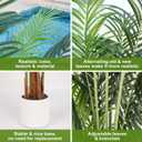 Artificial Palm Tree for Home Decor Indoor 6Ft Large Tall Fake Plants Faux Tropical Areca Palm Silk Floor Plant in Pot Living Room Office Garden Decoration Housewarming Gift (2, 6 Feet)