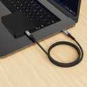 USB C Cable 25FT, USB C 3.1 Gen 2X2 Cable, 4K60Hz Monitor Video Output, 10Gbps High Speed Data Transfer, 100W Fast Charging, for Car Carplay iPhone 16, MacBook, Action Camera, Portable Monitor