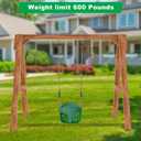 SELEWARE Green High Back Full Bucket Toddler Swing Seat w/Adjustable Rope