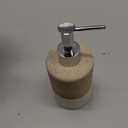 Cormomu Ceramic Dish Soap Dispenser Set with Silicone Funnel, Hand Soap, Shampoo, Body Wash, Lotion Dispenser for Kitchen and Bathroom, Stainless Steel Pump, Non Slip, 12 Oz