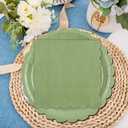 2 x 40 Pcs Party Dessert Plates and Napkins Sets Sage Green 9" Paper Plates and 6.5" Napkins Party Supplies Tableware Decoration For Birthday Picnic