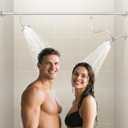 Dual Shower Head for Couples, High Pressure Double Shower Heads for Two People Rod, Two Showerhead System Fit 2 Person, Birthday Gifts for Women Men, Spa-Like (Chrome) Segmented Design