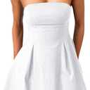 YMDUCH Women's Sexy Sleeveless Strapless Bow Tie A Line Party Club Short Mini Dress, Size: X-Large