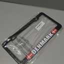 Speedy Pros Metal License Plate Frame Denmark Flag Black Car Accessories Black 2 Holes 1 Frame