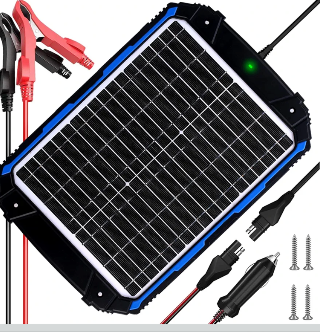 SUNER POWER 20W 12V Solar Battery Trickle Charger & Maintainer PRO, Built-in Intelligent MPPT Controller, Waterproof 12 Volt 20 Watt Solar Panel Charging Kits for Car Marine RV Trailer Boat Automotive