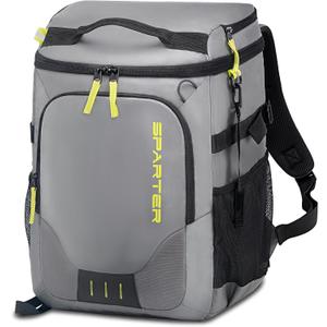 SPARTER Backpack Cooler Insulated Leak Proof 33/49 Cans, 2 Insulated Compartments Thermal Bag, Portable Lightweight Beach Travel Camping Lunch Backpack for Men and Women