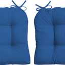 ARDEN Adirondack Chair Cushion, 2 Pack, 20 x 18, Rain-Proof, Fade Resistant, Cushion for Adirondack, Rocking and Outdoor Chairs 20 x 18, French Blue Texture (18 in L x 20 in W x 5 in H)