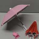 4pcs Mobile Phone Holder with Sun Umbrella - Phone Umbrella Suction Cup Stand, Desktop Piggy Phone Holder,Durable Mobile Phone Suction Cup Holder Outdoor Sun Umbrella Mobile Phone Holder(pink red)