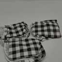 Picnic Table Covers with Bench Covers Set Elastic Fitted Tablecloth 6 FT for Outdoor Camping 3 piece (Black and White)
