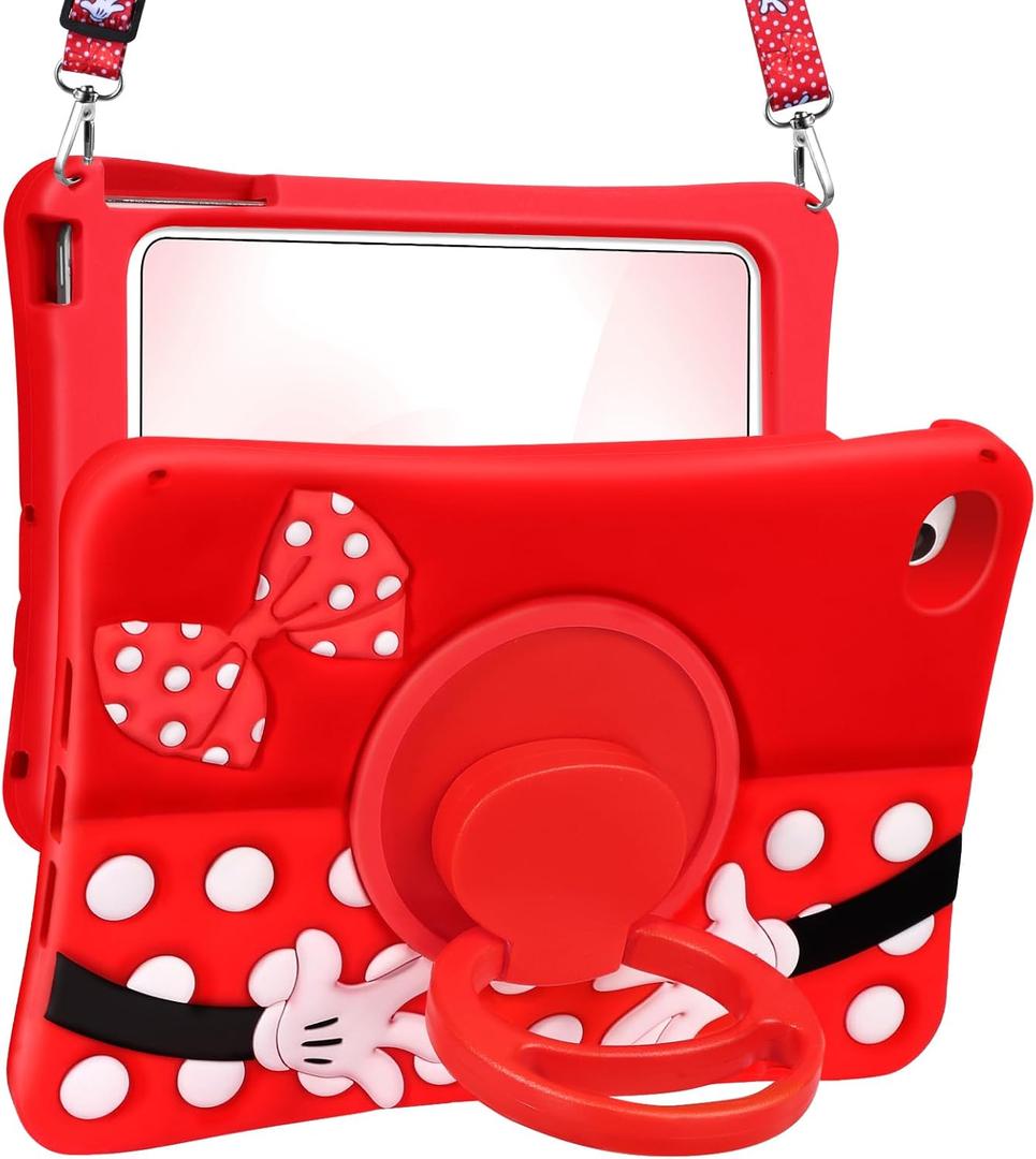 Cute Case for iPad mini 5 2019/Mini 4 2015 - Silicone 3D Design for Girls Women Teens Girly Kawaii Funny Cartoon Soft Stand for iPad 5th/4th Generation Case 7.9 inch with Lanyard