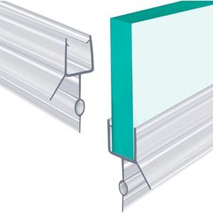 POZIA Clear Frameless Glass Shower Door Bottom Seal | Shower Door Sweep for Leak-Proof, Quick Installation to Create Reliable Water Barrier (1PACK-009A2-6mm Gap)