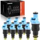 A-Premium Set of 8 Fuel Injectors Compatible with Ford F-150, F-250, F-350, F-Super Duty, E-150 Econoline, E-150 Econoline Club Wagon, E-250 Econoline, E-250 Econoline Club Wagon, E-350 Econoline
